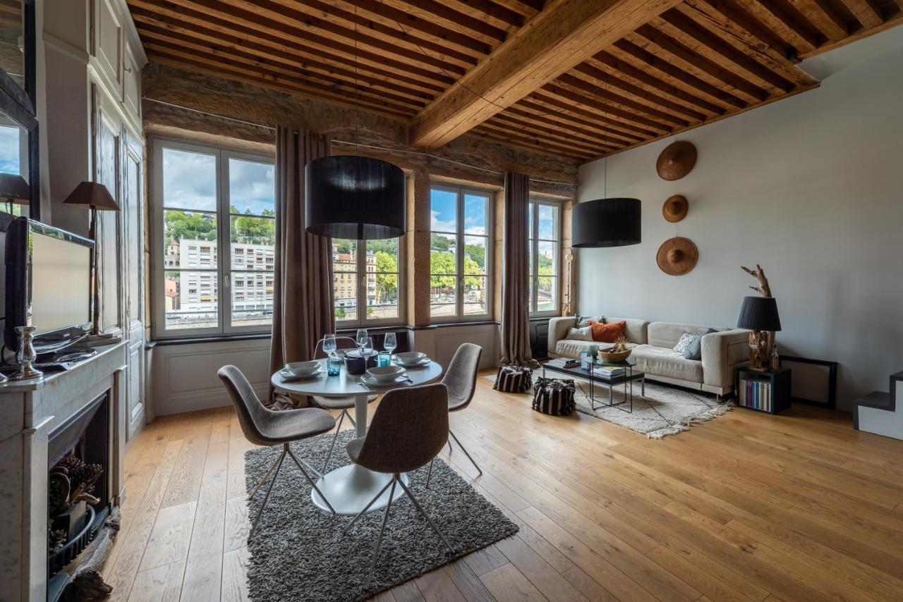 Le Loft Ethnic - Avec Jolie Vue Sur La Saone Apartment Lyon Luaran gambar